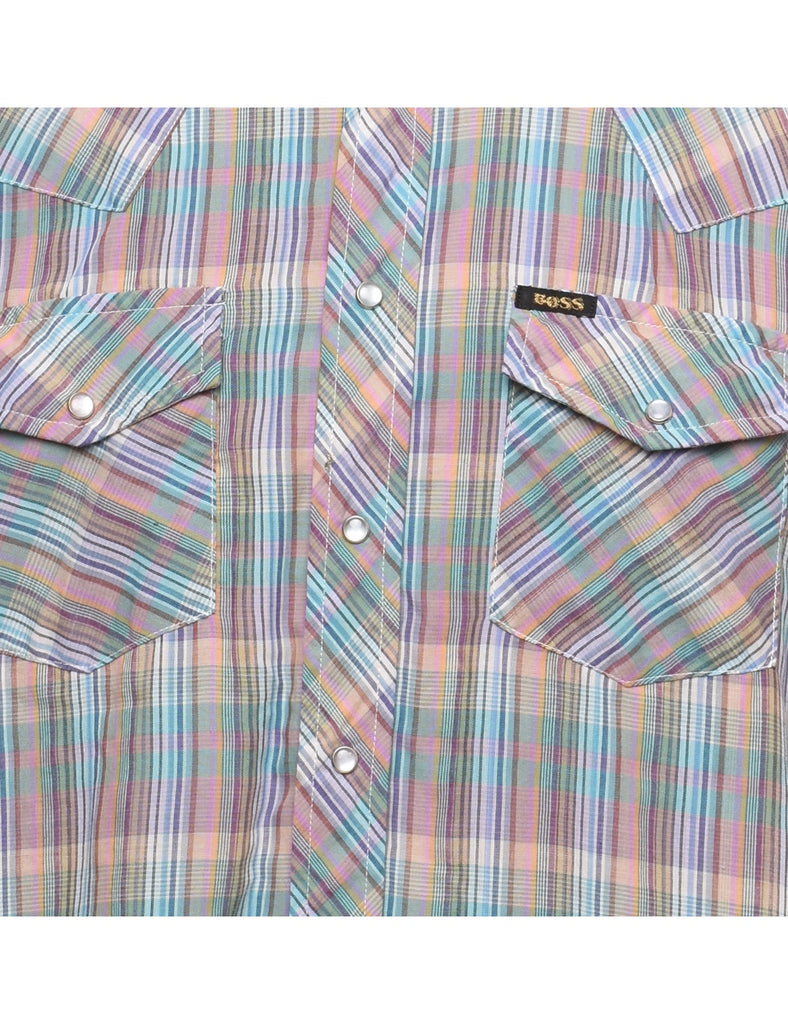 Checked Western Shirt - L