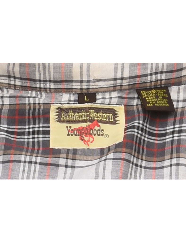 Checked Western Shirt - L