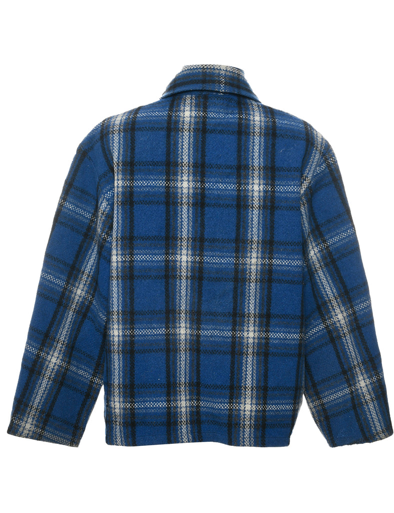 Checked Wool Jacket - L