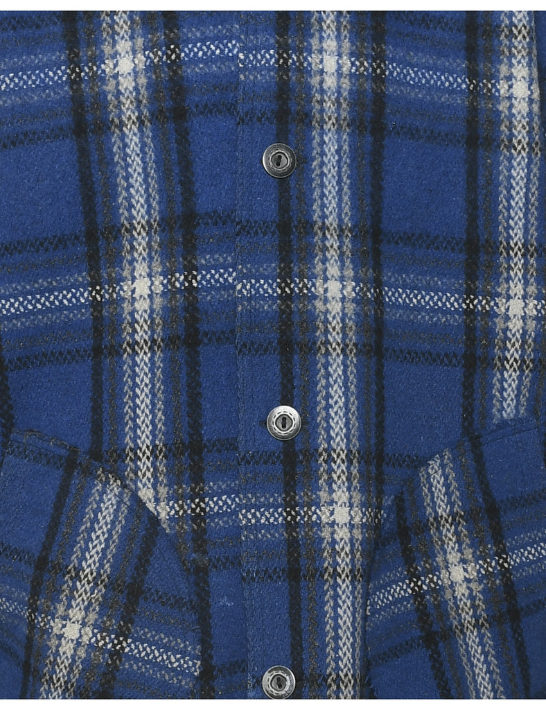 Checked Wool Jacket - L