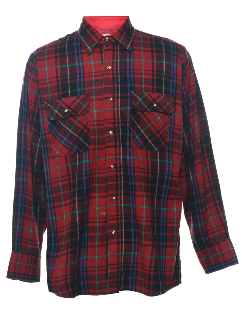 Ched Red Plaid Shirt - L