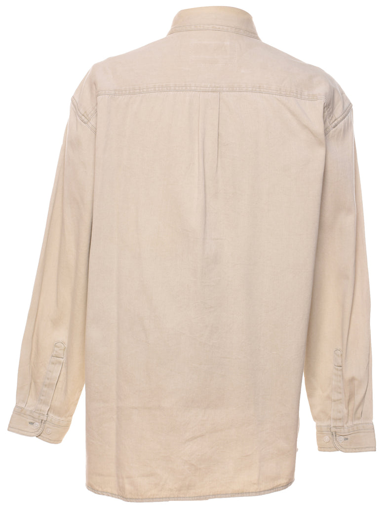 Classic Beige Denim Shirt - L