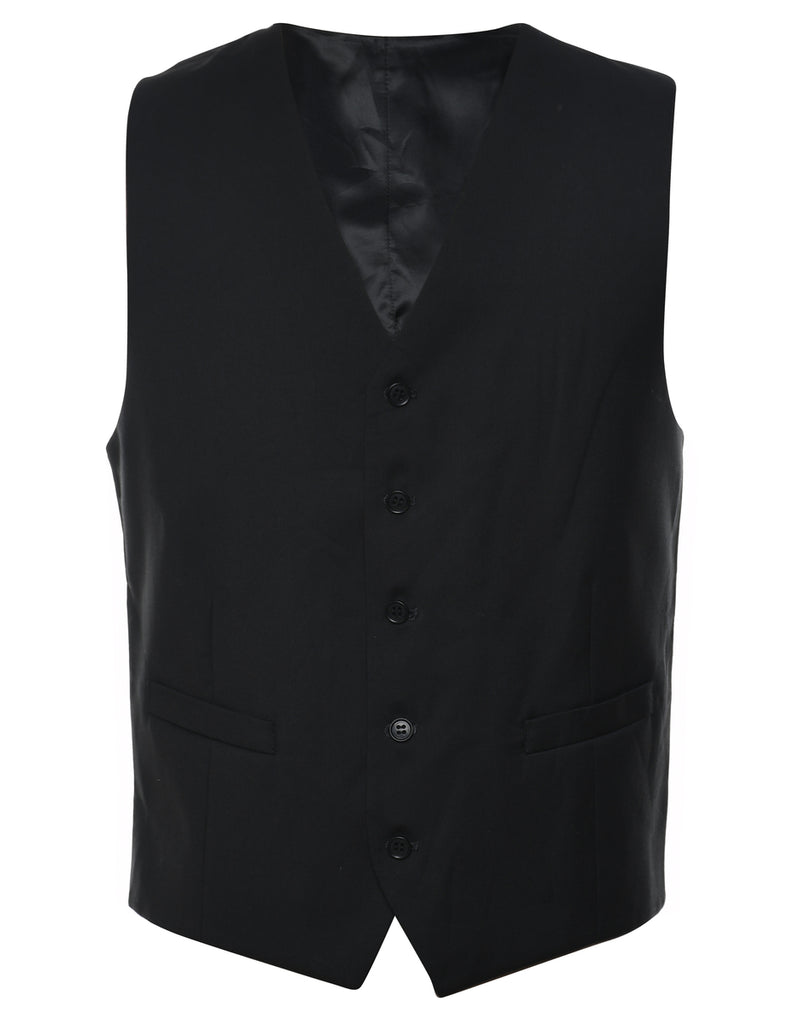 Classic Black Waistcoat - M