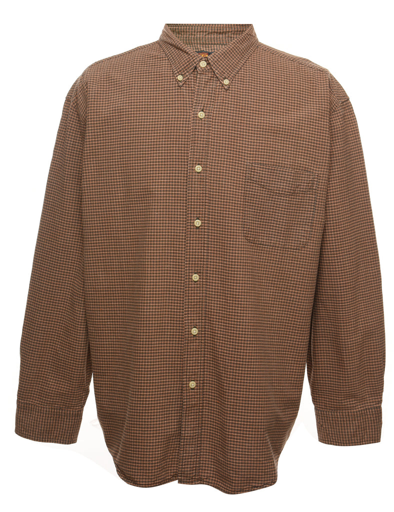 Classic Brown Flannel Shirt - XL