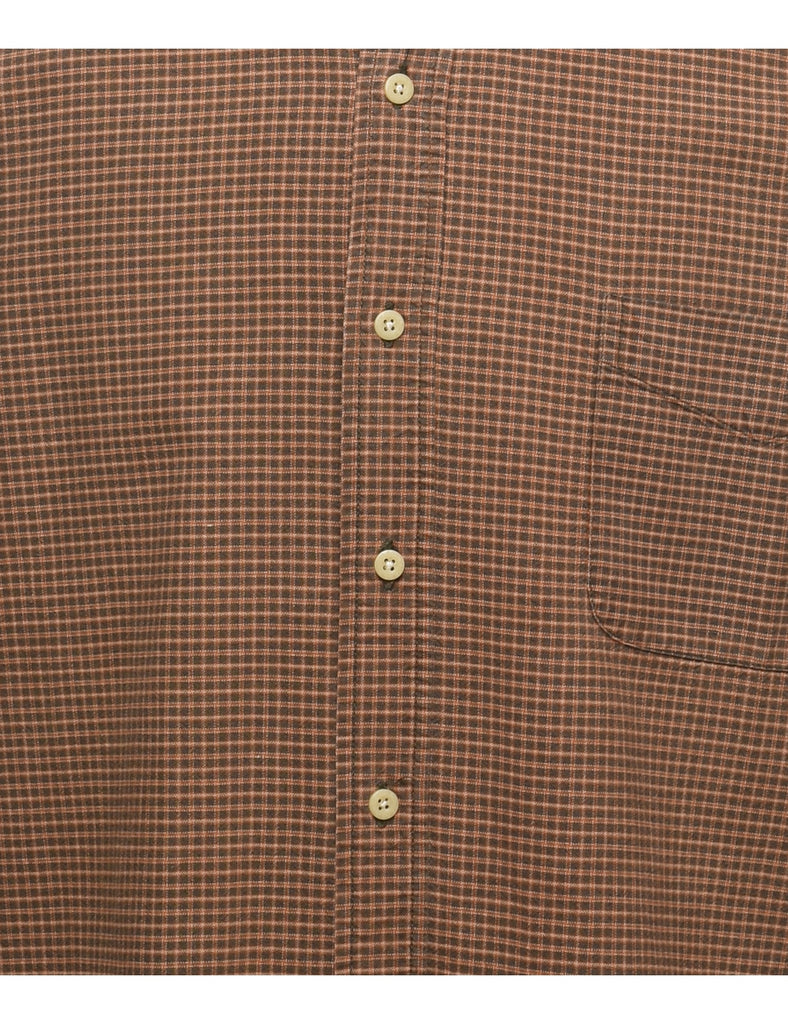 Classic Brown Flannel Shirt - XL