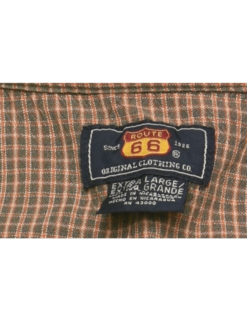 Classic Brown Flannel Shirt - XL