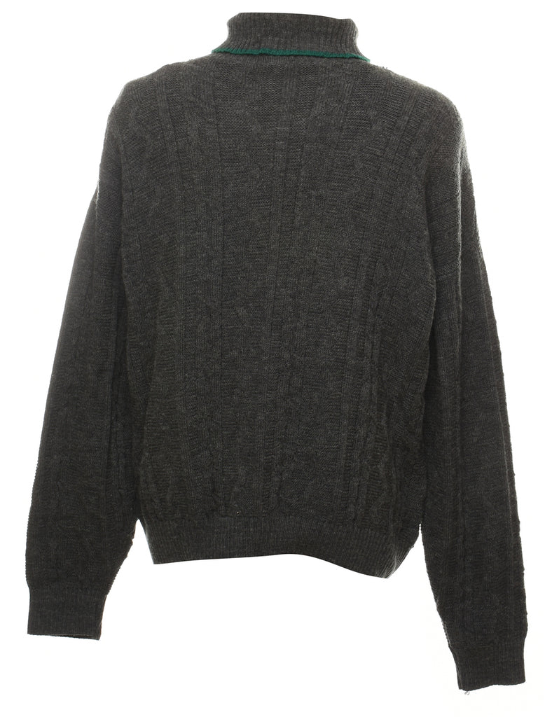 Classic Embroidered Turtleneck Jumper - L