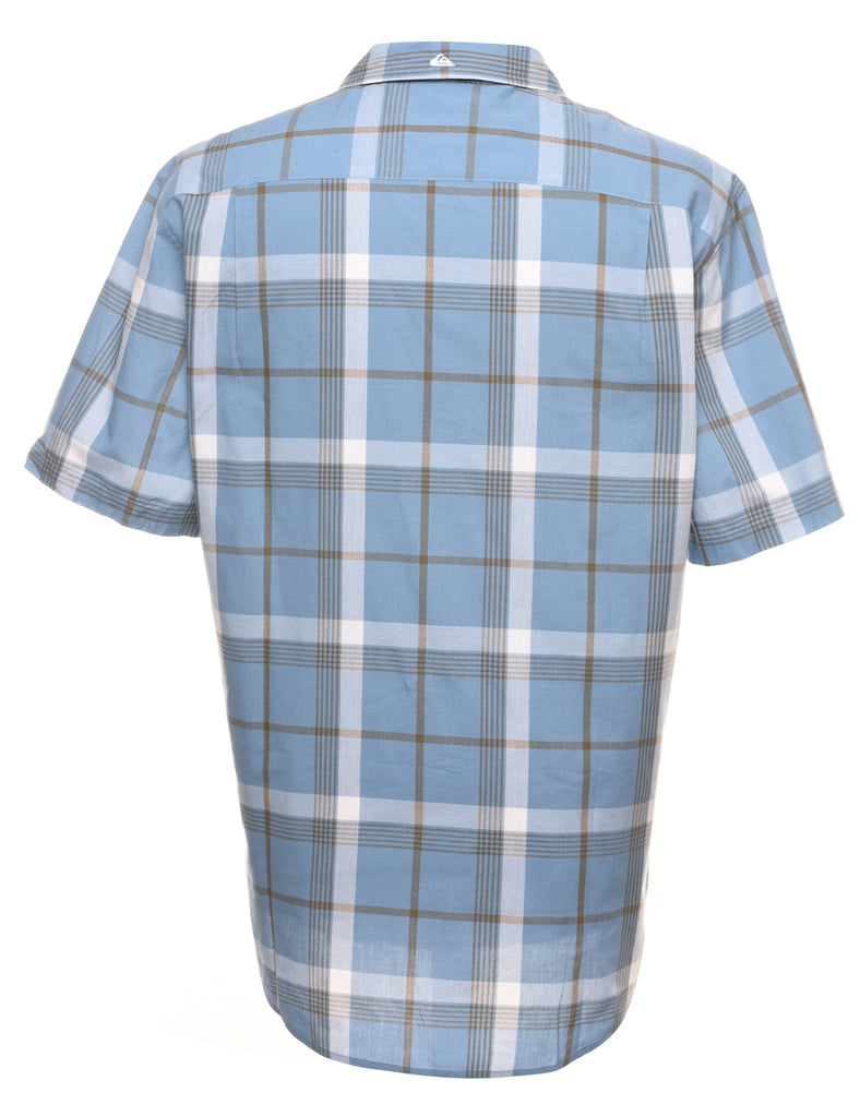 Classic Light Blue Checked Shirt - XL
