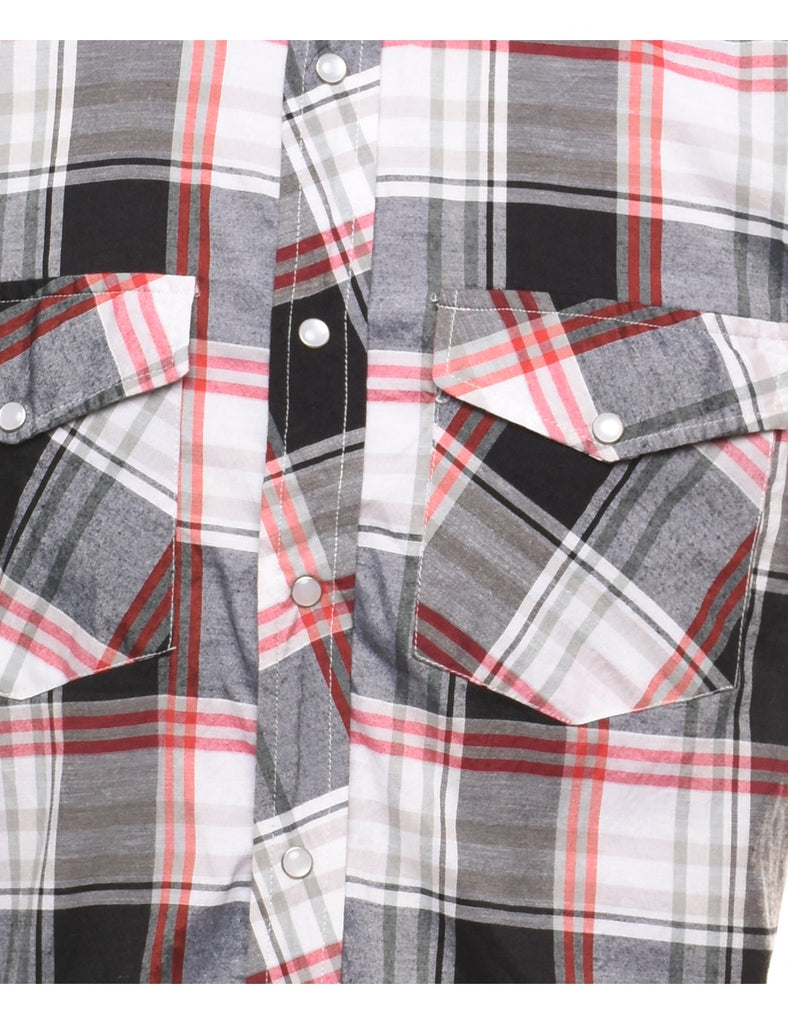 Classic Red, Black & White Checked Shirt - L
