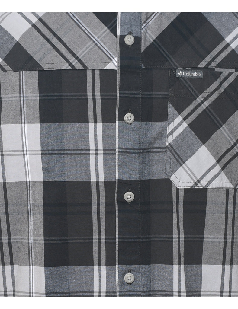 Columbia Checked Grey & White Shirt - L