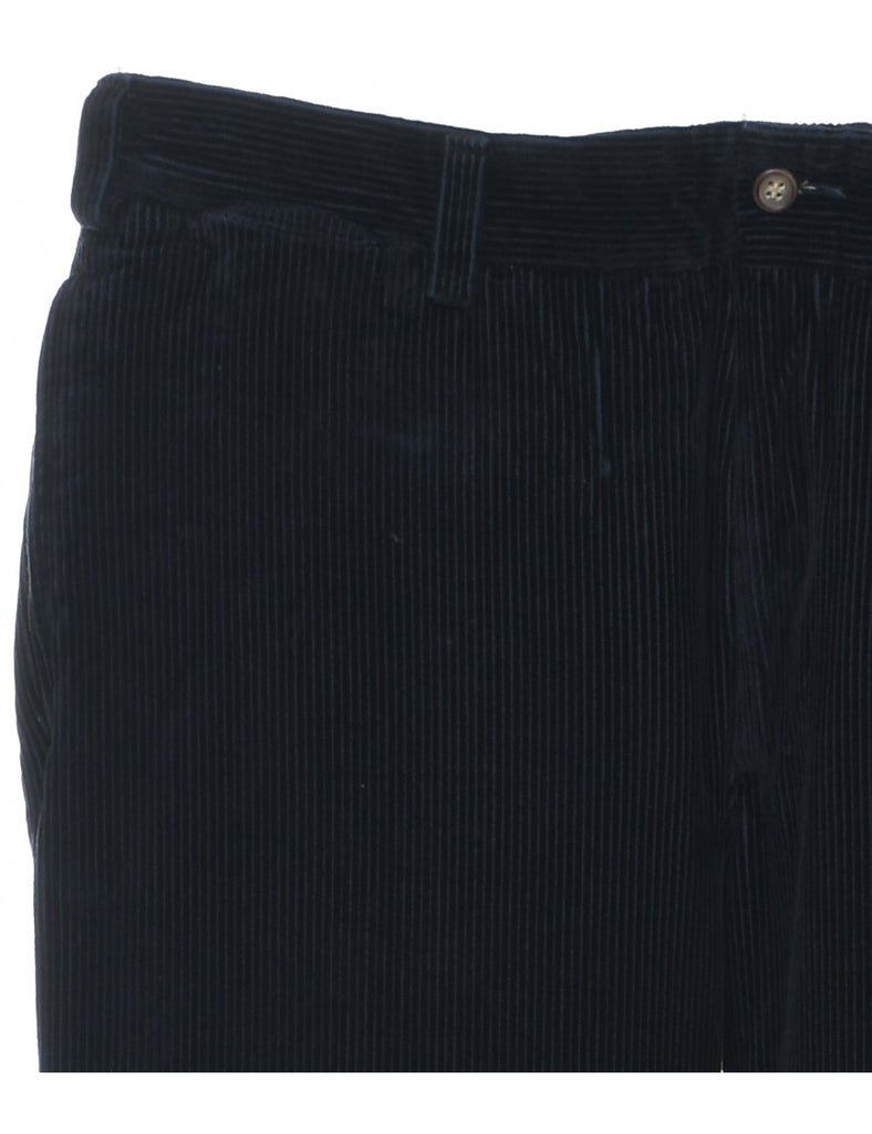 Corduroy Black Trousers - W34 L30