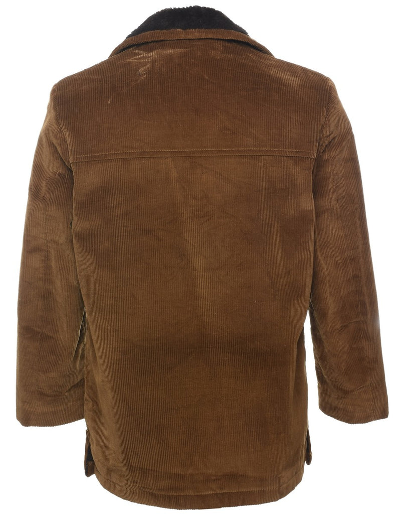 Corduroy Brown Coat - L