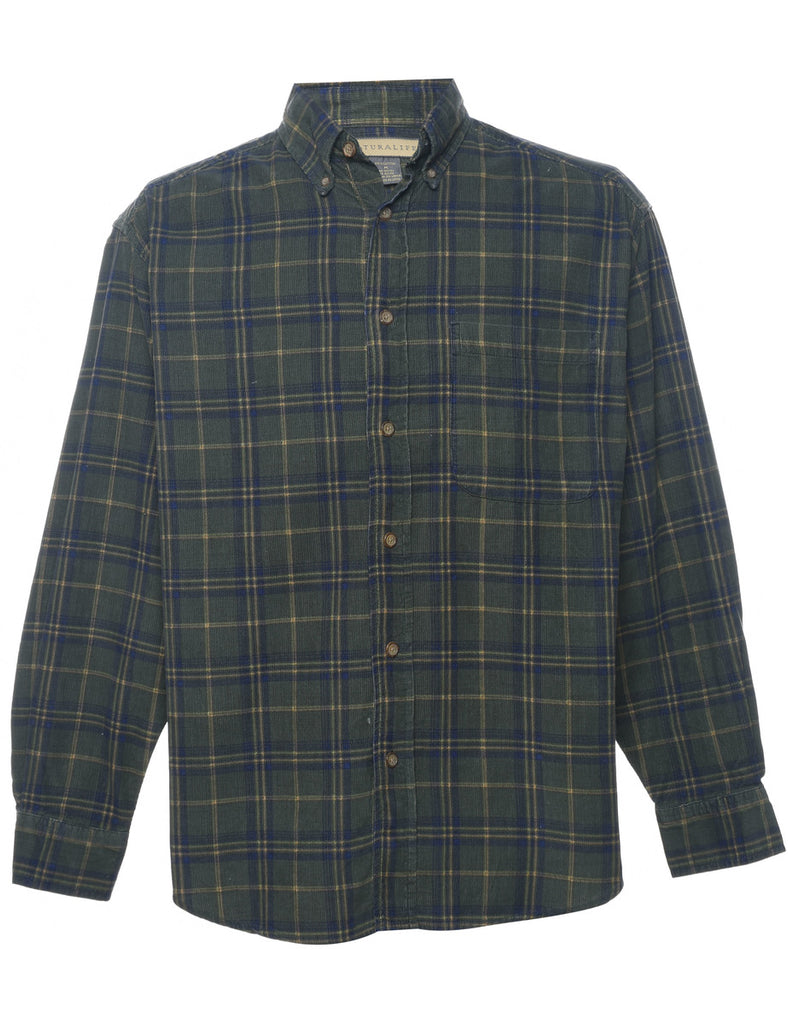 Corduroy Checked Shirt - M