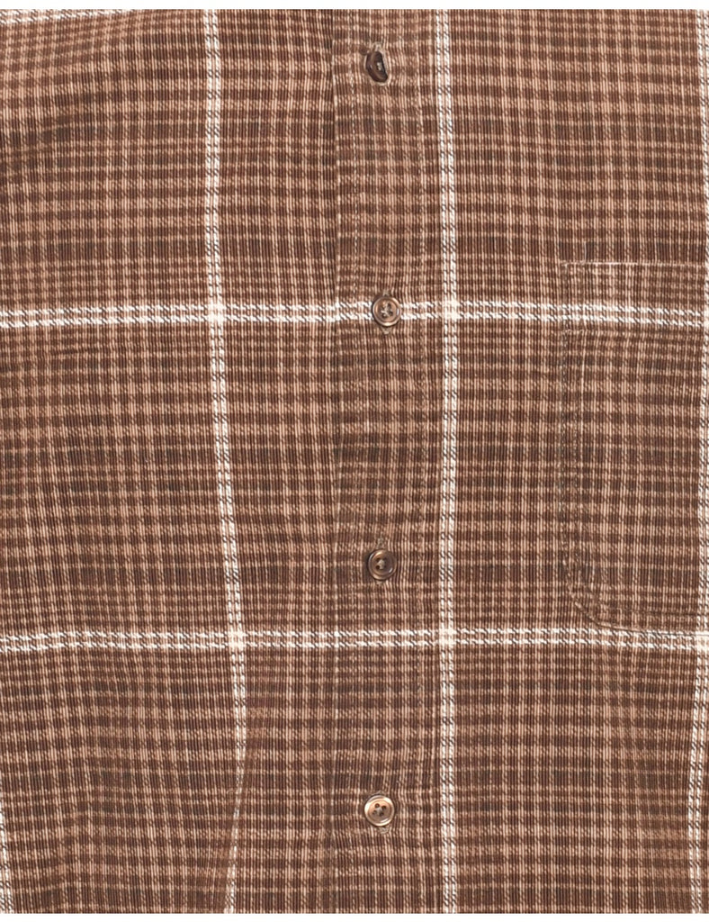 Corduroy Checked Shirt - M