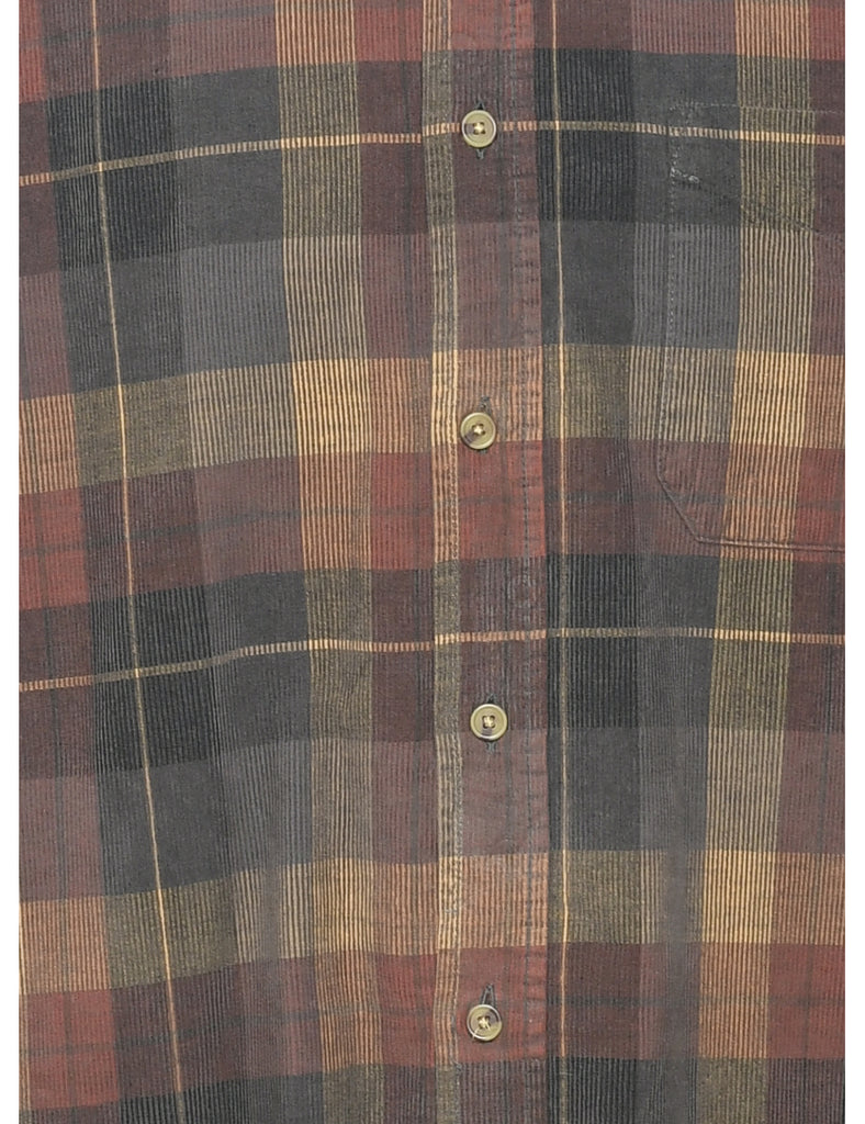 Corduroy Checked Shirt - L