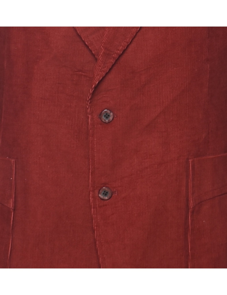 Corduroy Maroon Blazer - L