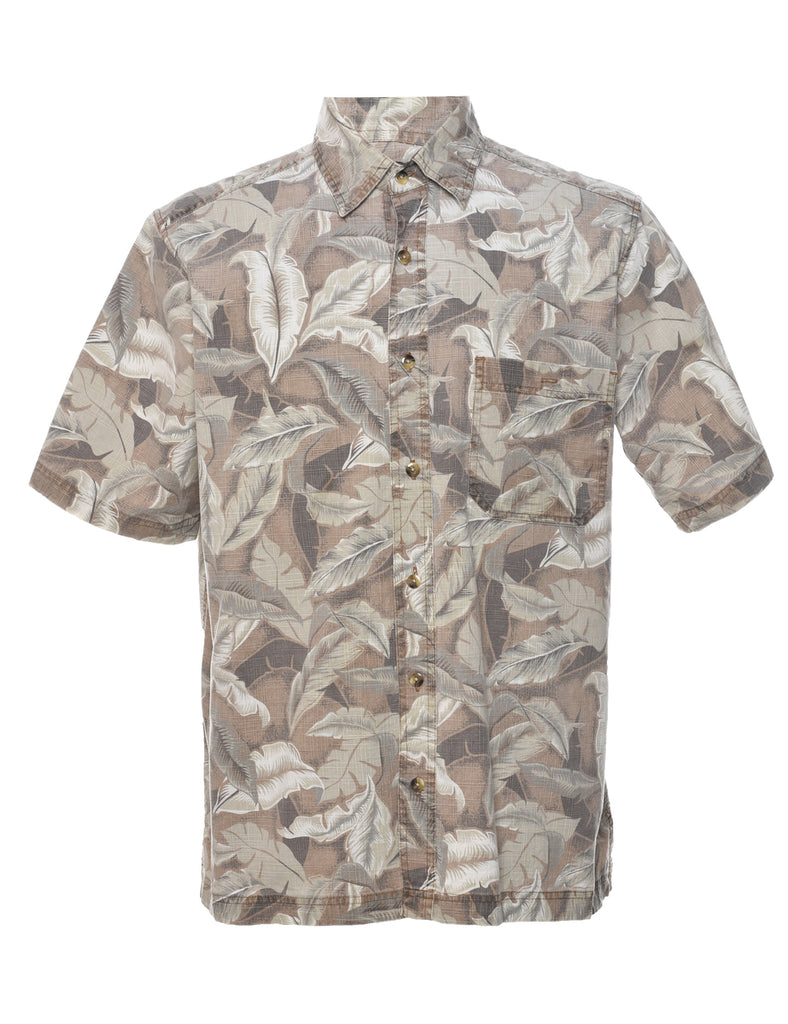Croft & Barrow Foliage Hawaiian Shirt - M