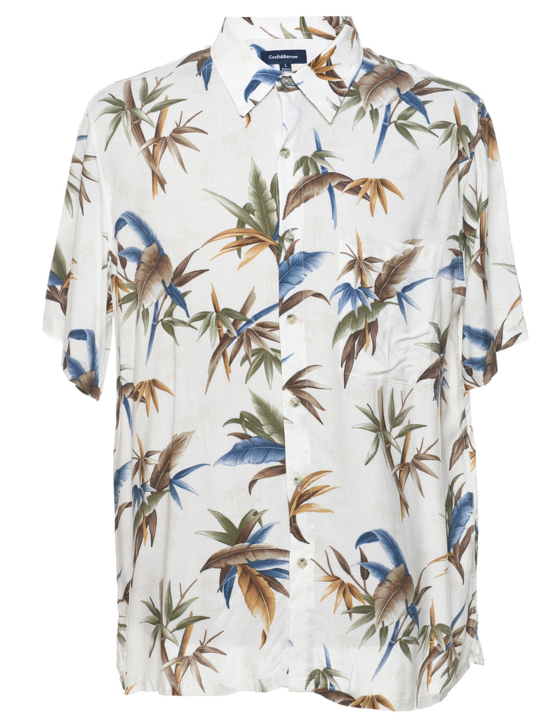 Croft & Barrow Foliage Hawaiian Shirt - L