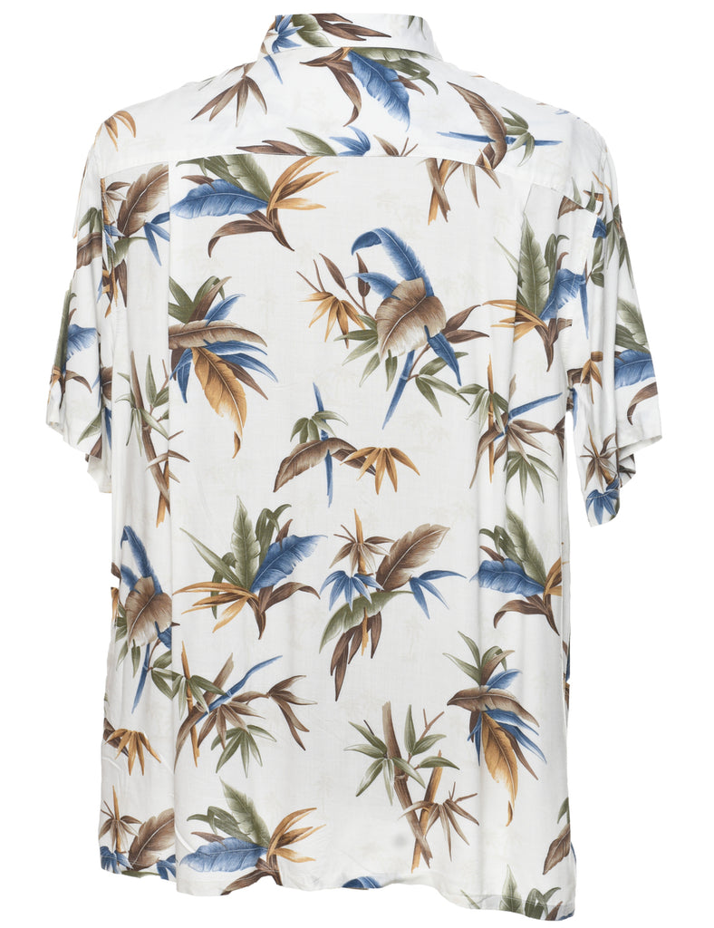 Croft & Barrow Foliage Hawaiian Shirt - L