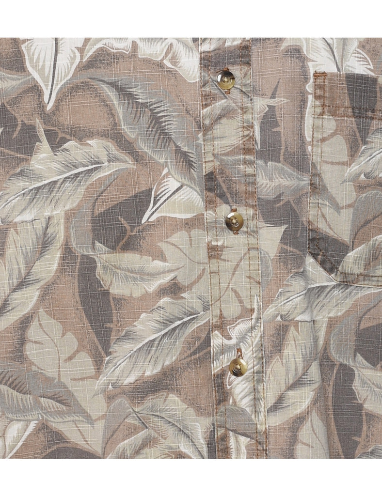 Croft & Barrow Foliage Hawaiian Shirt - M