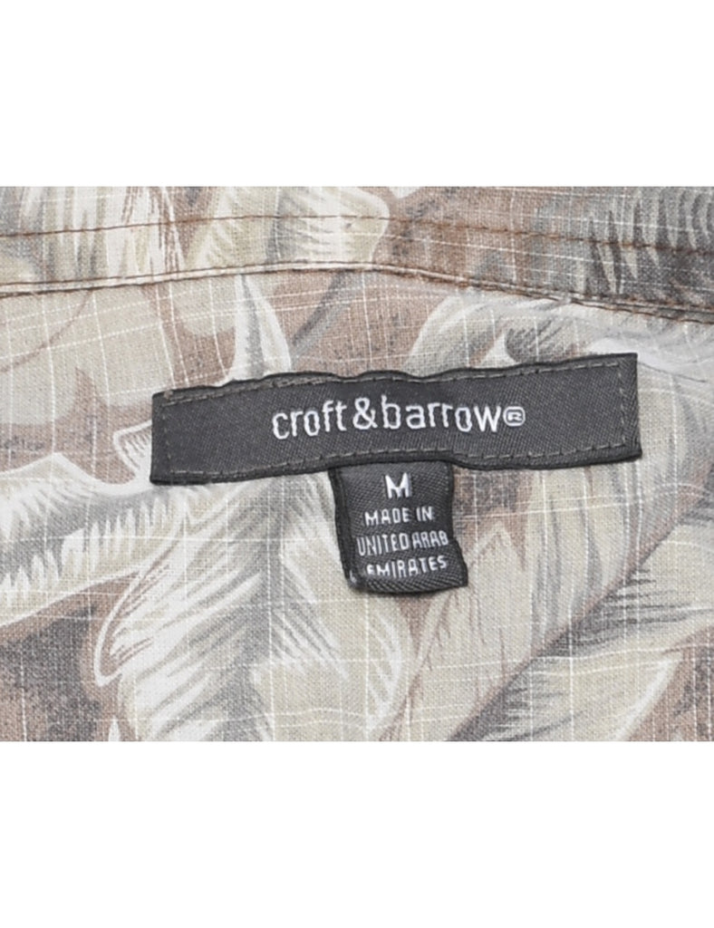 Croft & Barrow Foliage Hawaiian Shirt - M