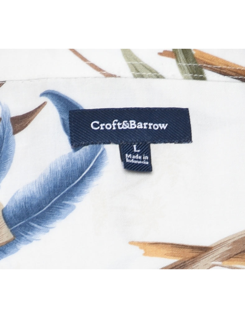 Croft & Barrow Foliage Hawaiian Shirt - L