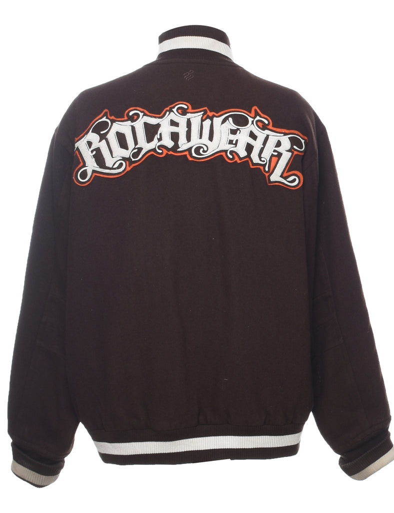 Dark Brown Bomber Jacket - XL