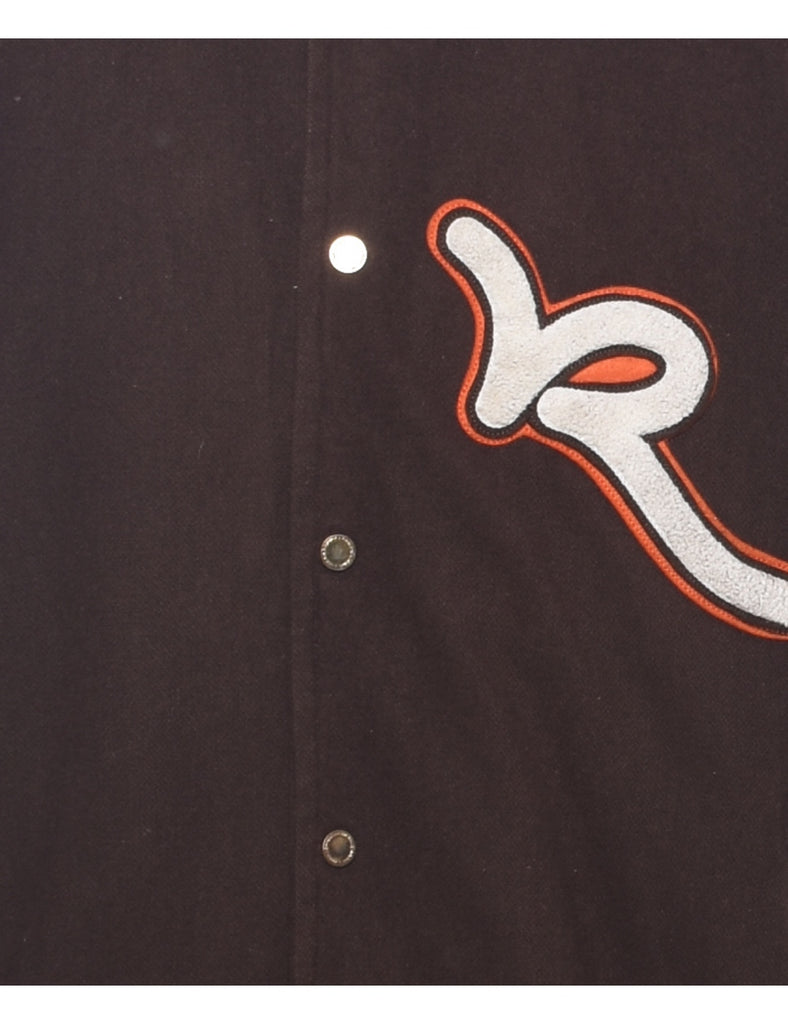 Dark Brown Bomber Jacket - XL