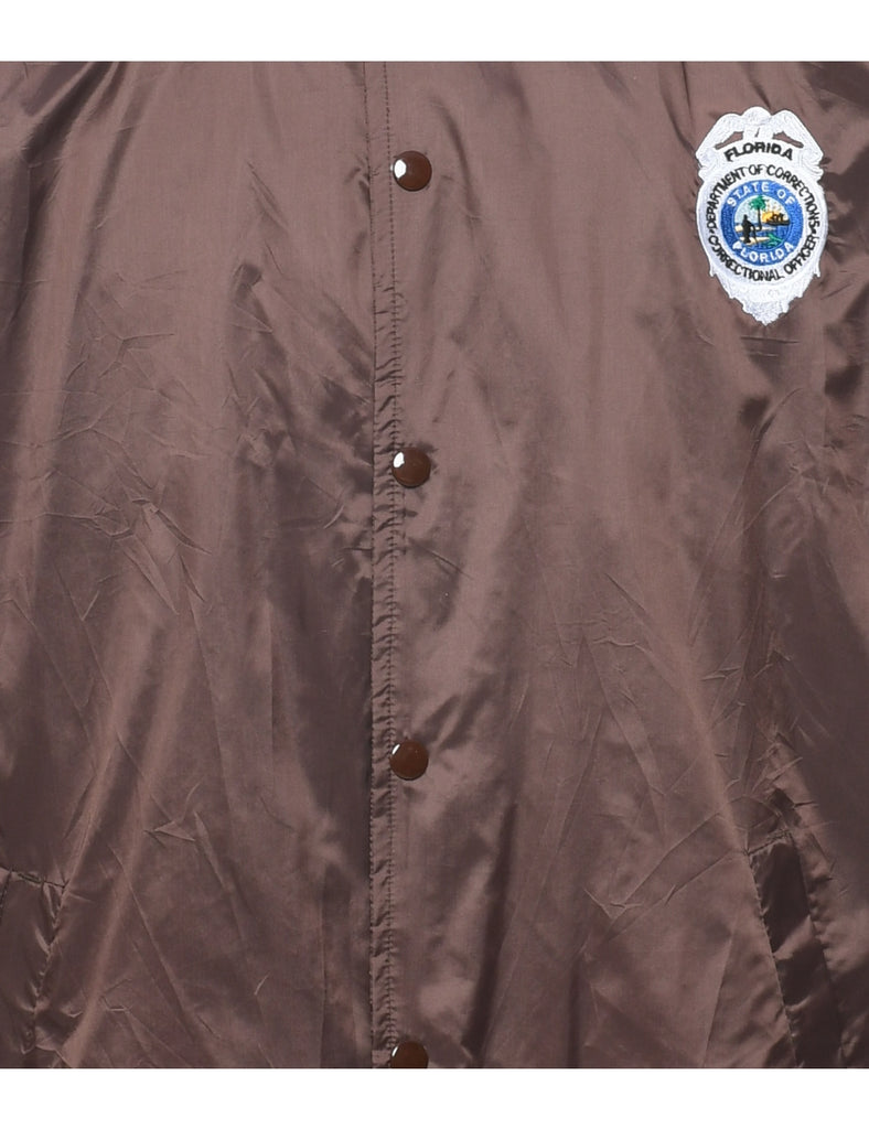 Dark Brown Nylon Jacket - M