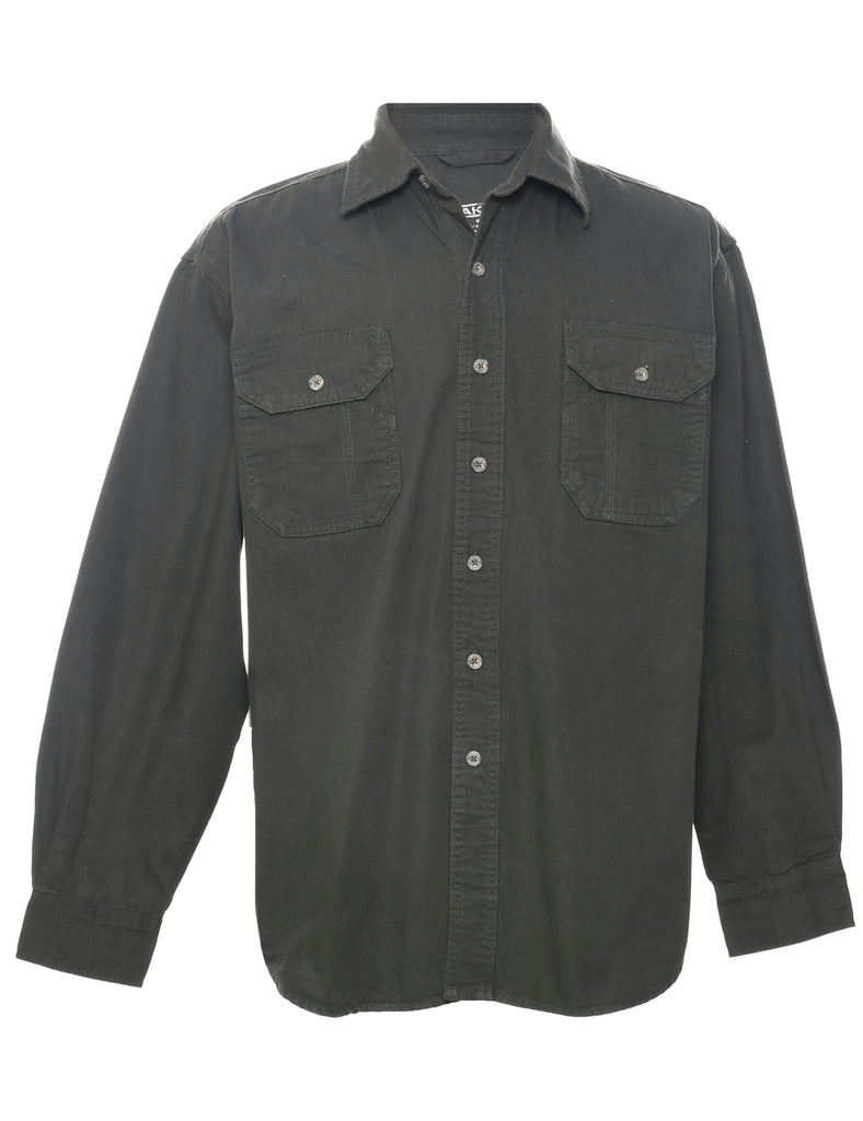 Dark Green Denim Shirt - M
