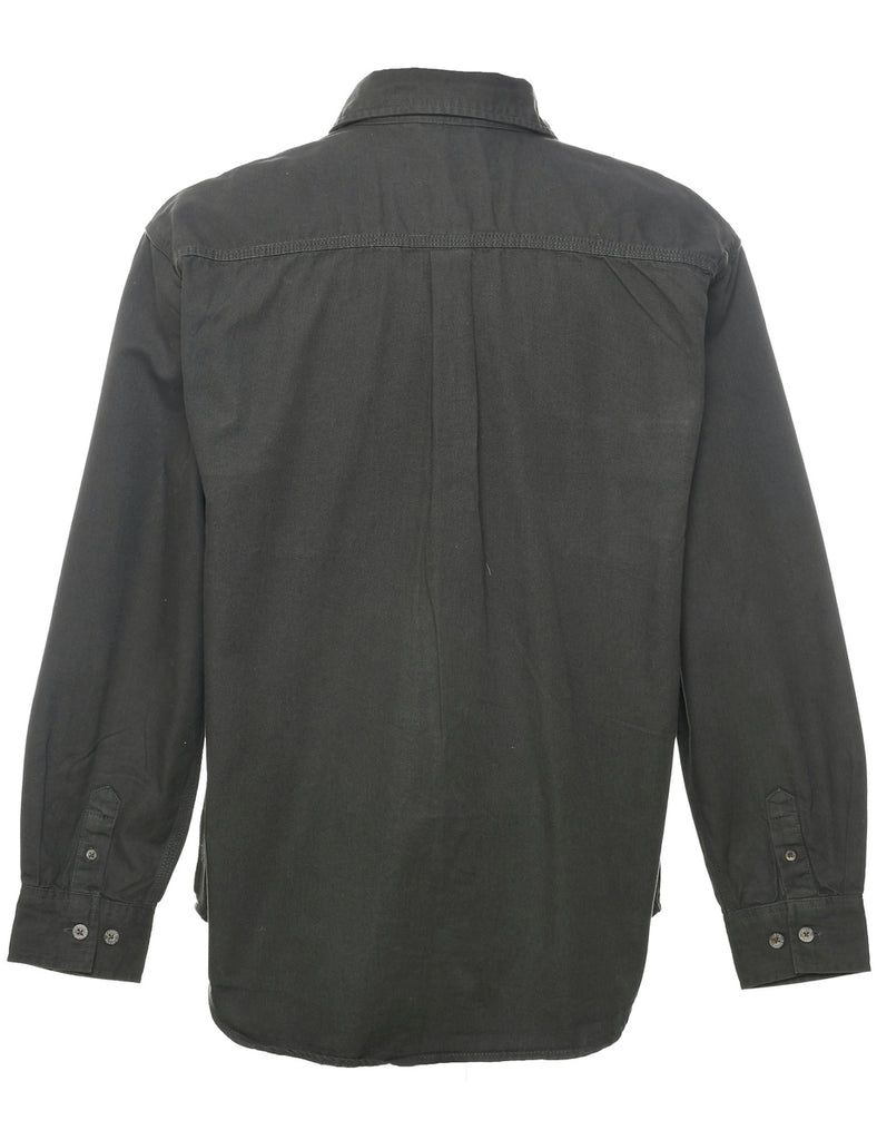 Dark Green Denim Shirt - M