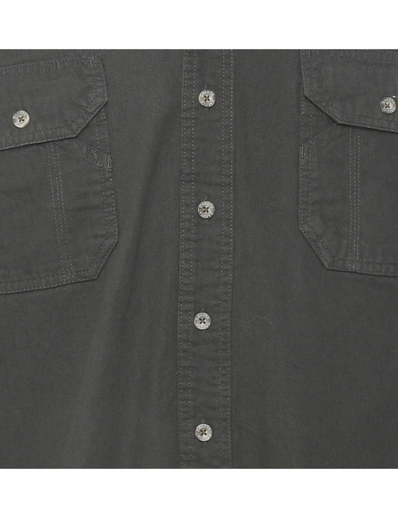 Dark Green Denim Shirt - M