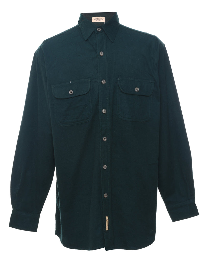 Dark Green Flannel Shirt - M