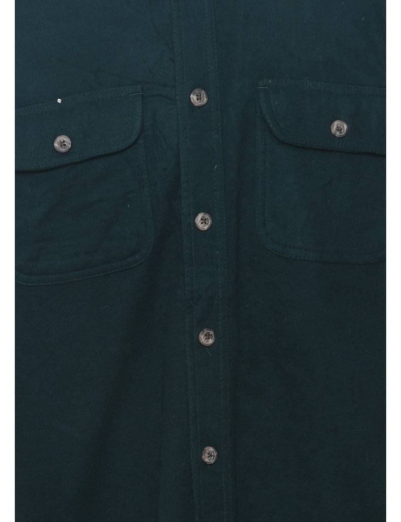 Dark Green Flannel Shirt - M