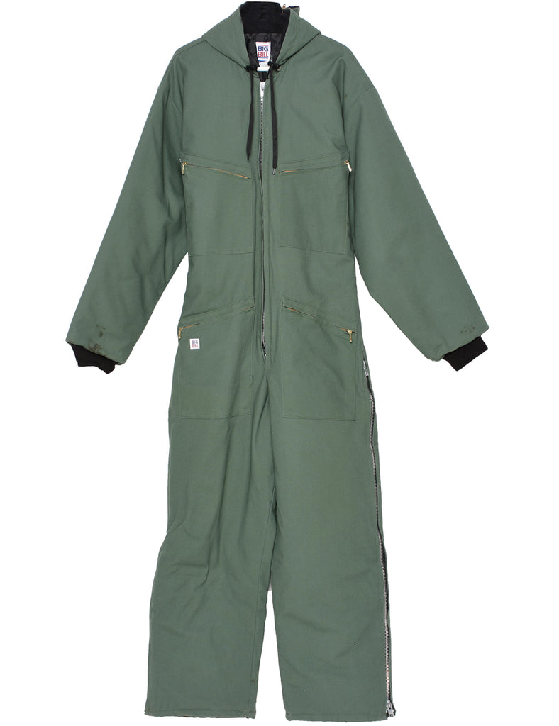 Dark Green Hooded Ski Suit - L