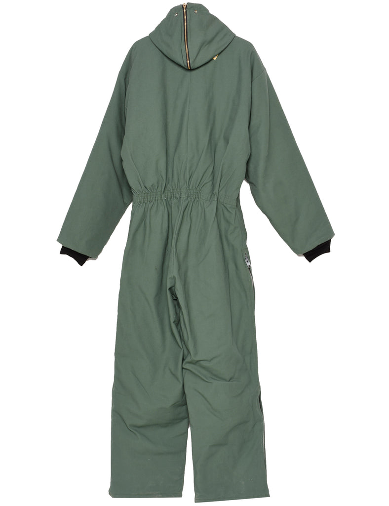 Dark Green Hooded Ski Suit - L