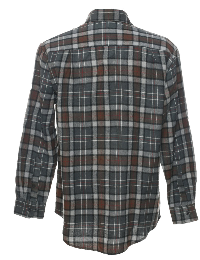 Dark Grey Checked Shirt - M