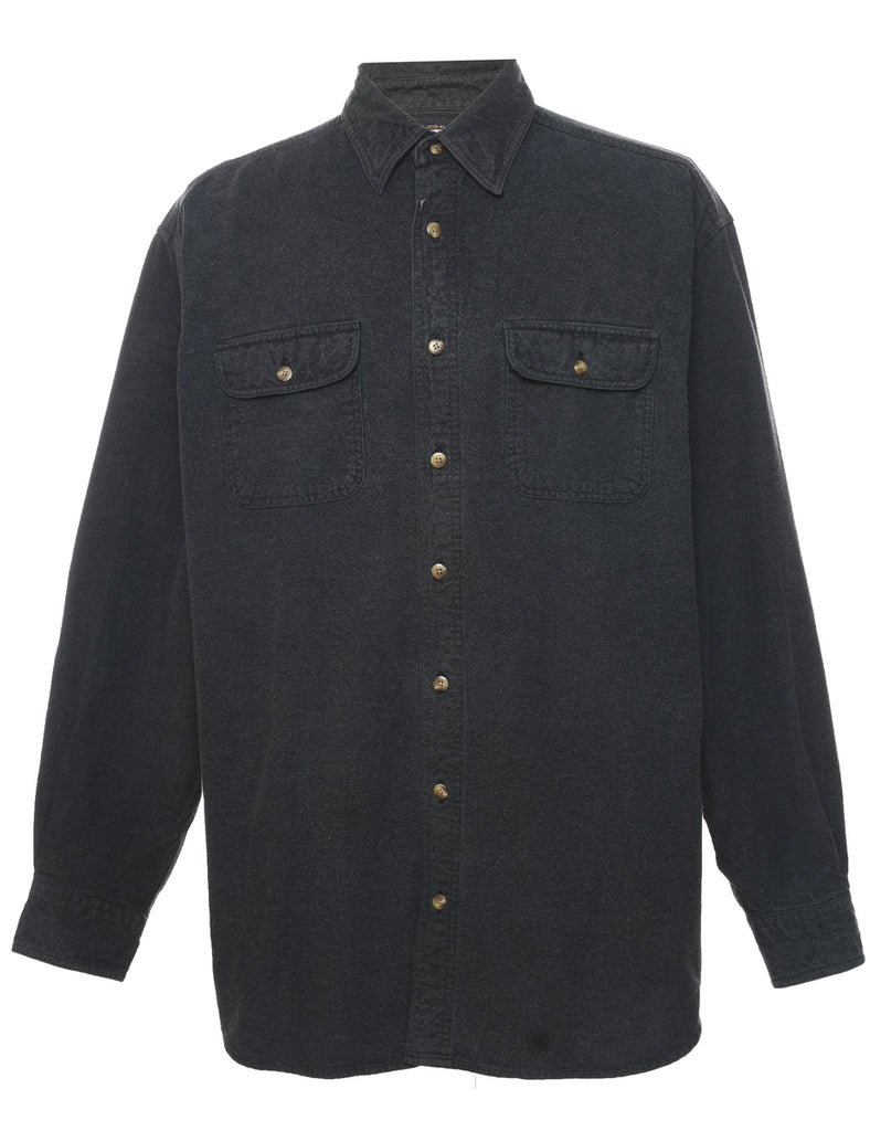 Dark Grey Flannel Shirt - L
