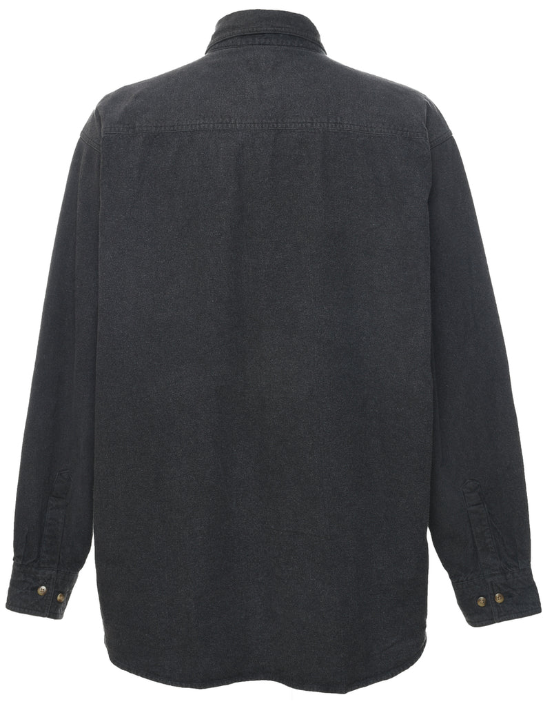 Dark Grey Flannel Shirt - L