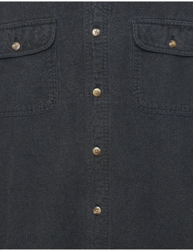 Dark Grey Flannel Shirt - L