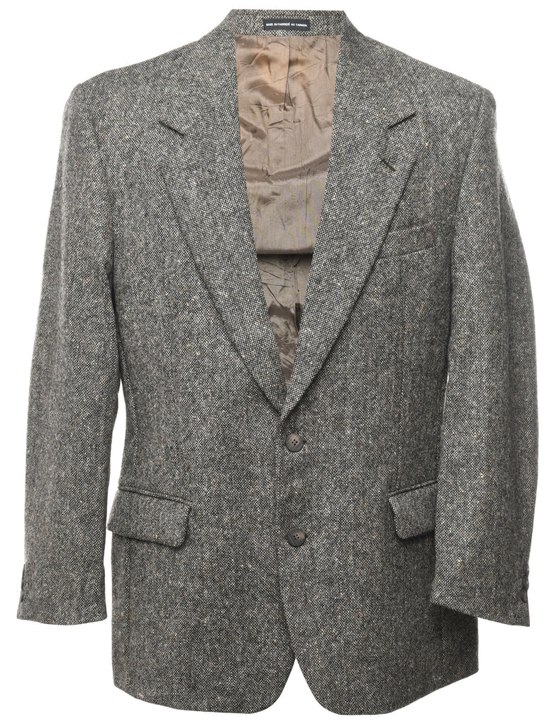 Dark Grey Textured Blazer - L