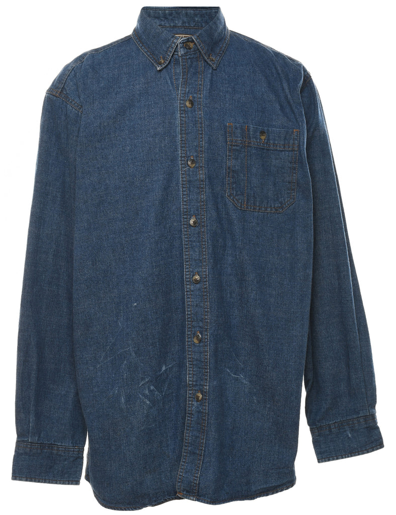 Dark Wash Denim Shirt - M