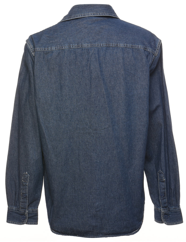 Dark Wash Denim Shirt - S