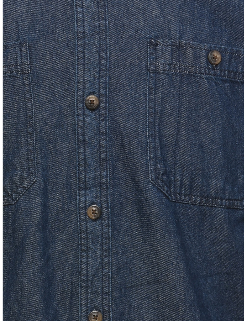 Dark Wash Denim Shirt - L