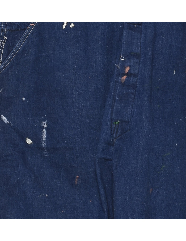 Dark Wash Dungaree Salopettes - M
