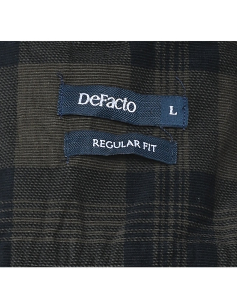 DeFacto Corduroy Checked Shirt - L