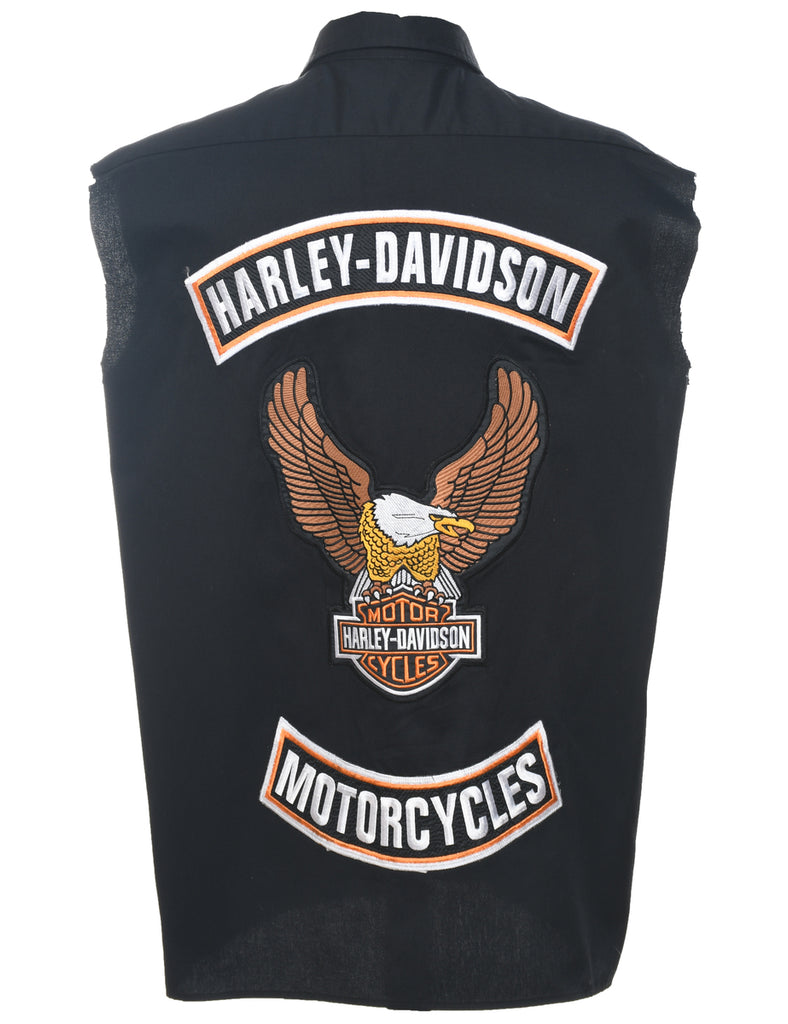 Dickies Distressed Harley Davidson Workwear Shirt - L