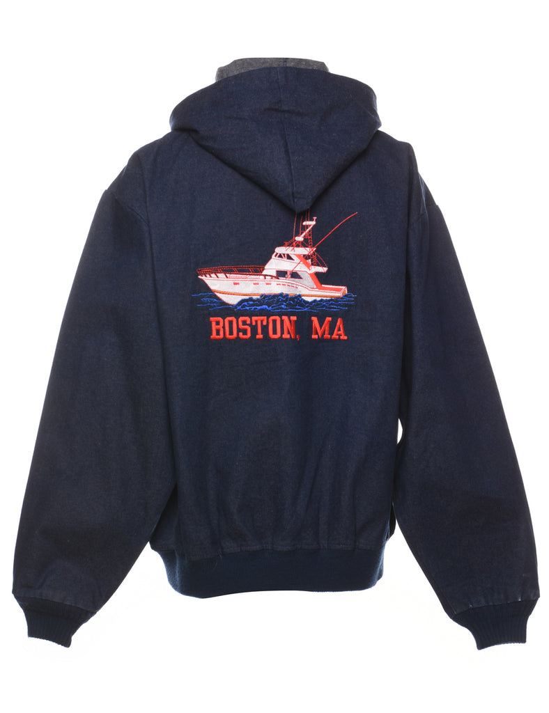 Dickies Embroidered Dark Wash Denim Jacket - XL