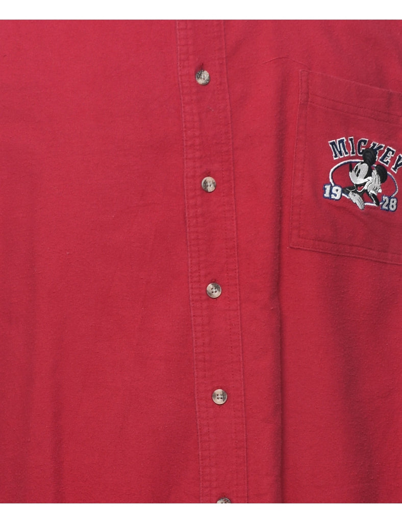 Disney Mickey Red Flannel Shirt - L