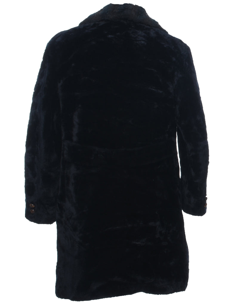 Double Breasted Faux Fur Coat - L